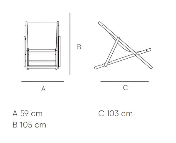 Mesures de la mini gandula Bristol