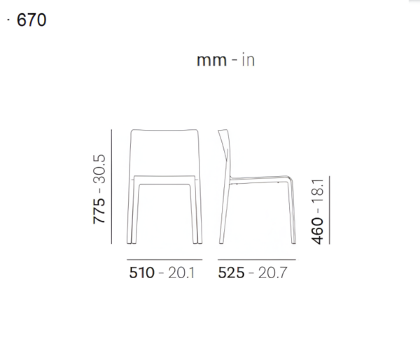 Mesures Cadira Volt 670