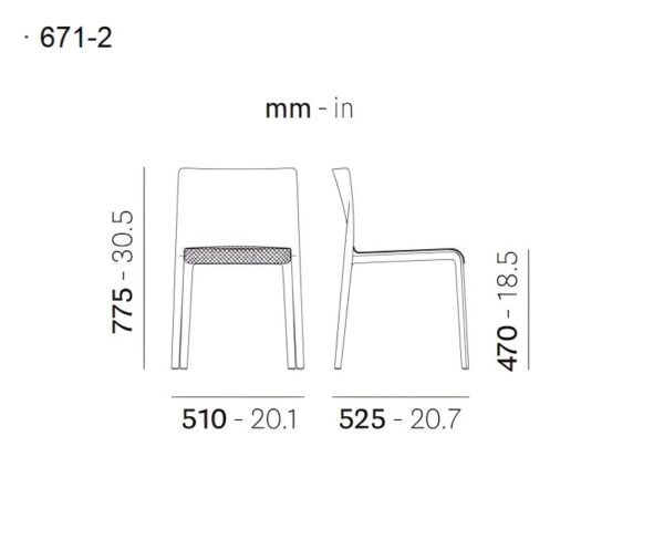 Mesures Cadira Volt 671-2