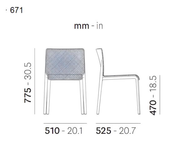 Medidas Silla Volt 671