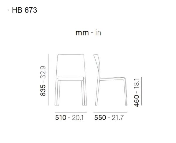 Medidas Silla Volt HB 673