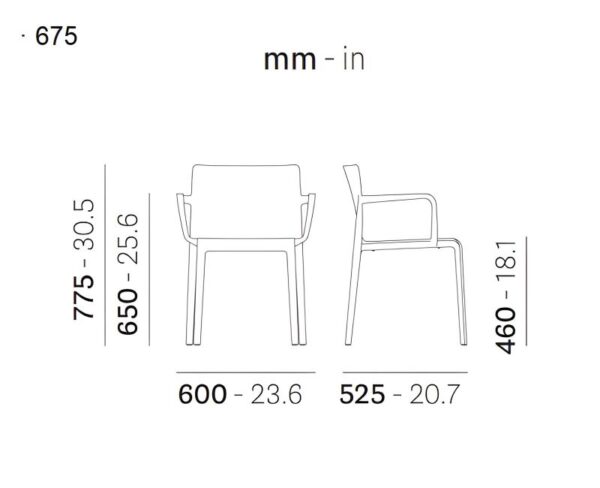 Medidas Sillón Volt 675