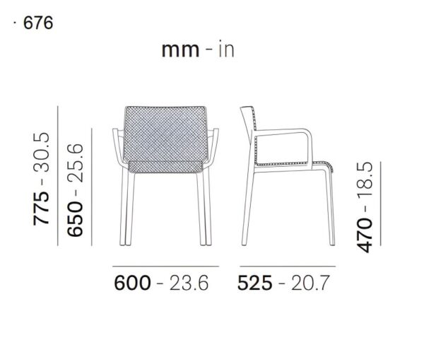 Medidas Sillón Volt 676