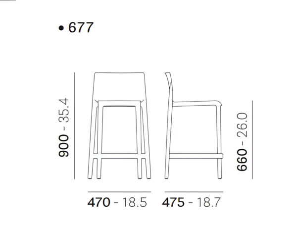 Medidas Taburete Volt 677