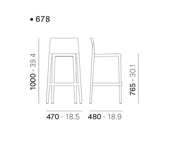 Medidas Taburete Volt 678