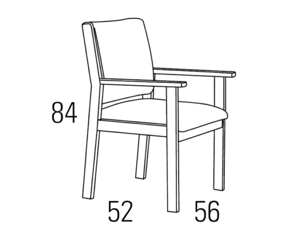 Medidas sillón A54-011