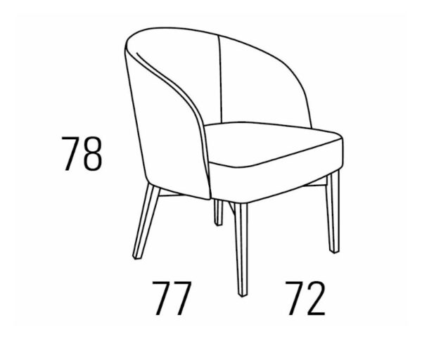 Medidas butaca A54-016