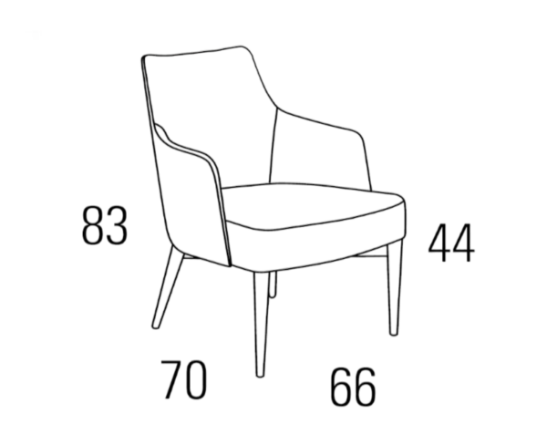 Medidas butaca A54-025