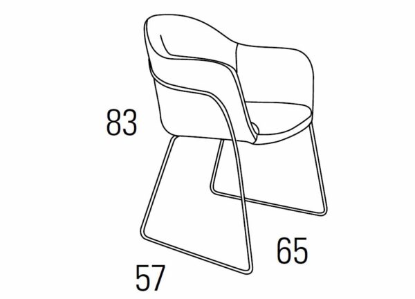 Medidas sillón A54-018