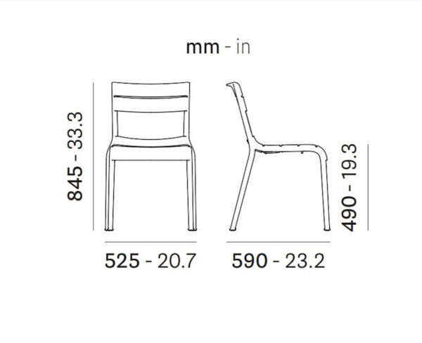 Medidas Silla Souvenir 550