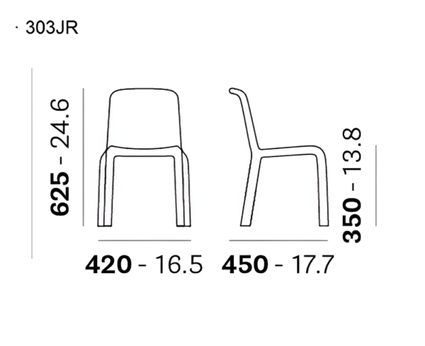 Medidas Silla Snow 303JR