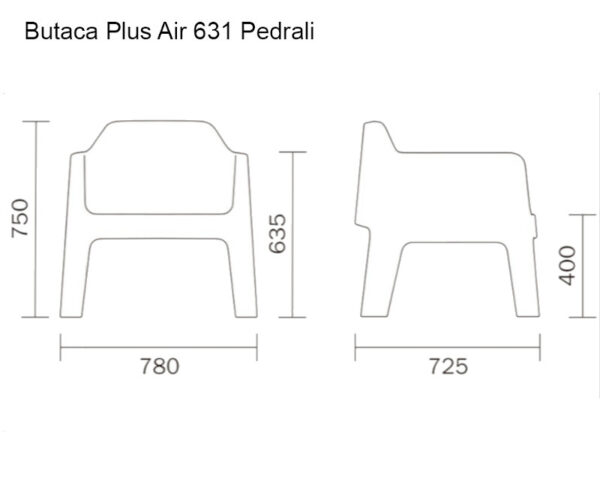 Medidas Butaca Plus Lounge 631