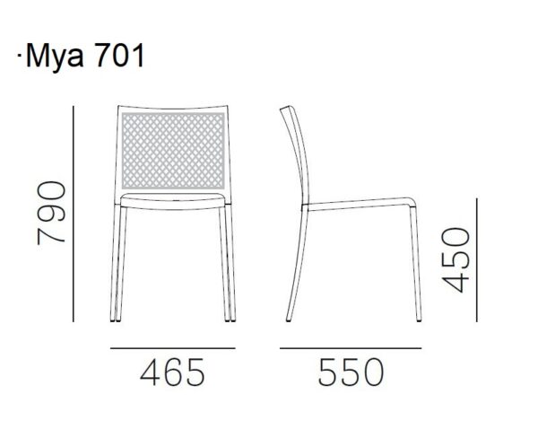 Mesures Cadira de braços 701