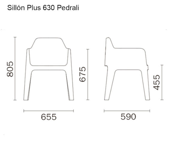 Medidas Sillón Plus 630