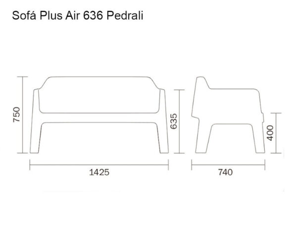 Mesures Sofà Plus Air 363