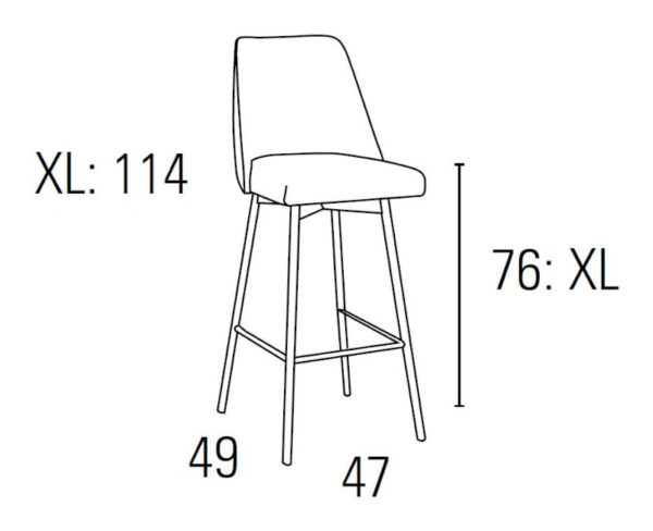 Medidas Taburete A54-079