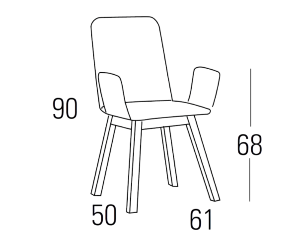 Cadira de braços A54-038