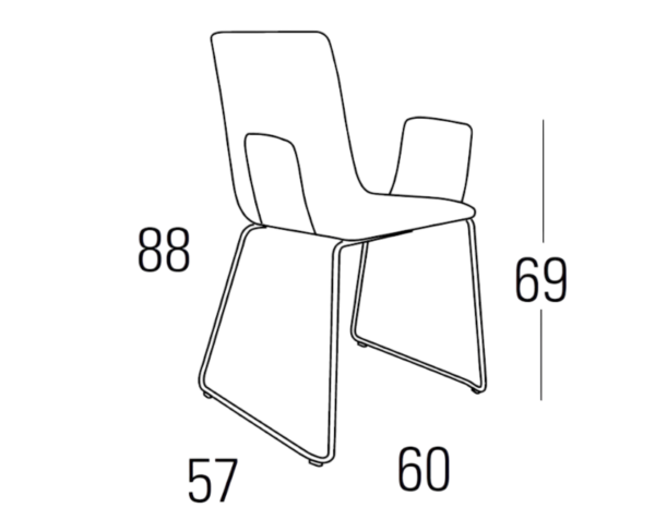 Cadira de braços A54-038