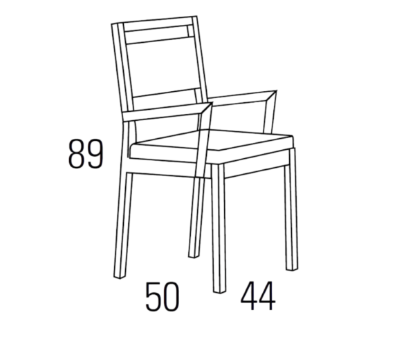 Mesures Cadira de braços A54-074