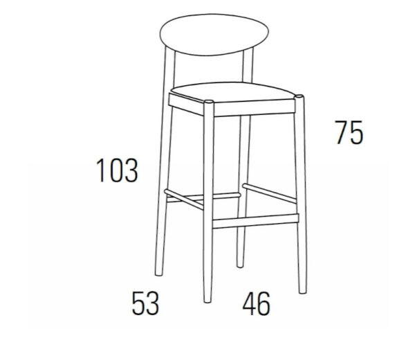 Medidas Taburete A54-56