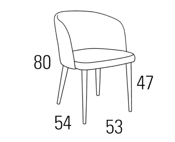 Medidas sillón A54-066