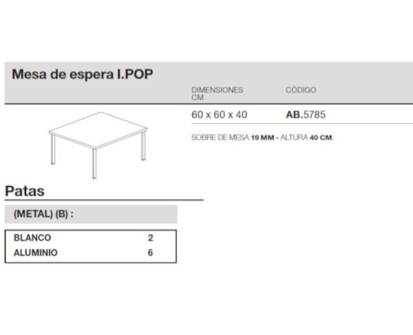 mesa auxiliar Ipop