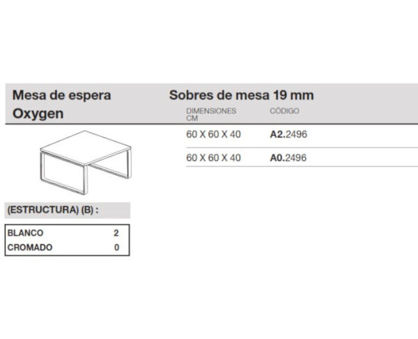 Mesa auxiliar Oxygen